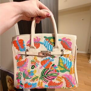 Colorful Embroidered Women's Handbag